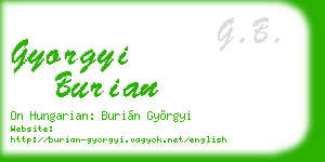 gyorgyi burian business card
