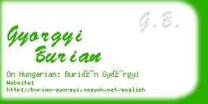 gyorgyi burian business card